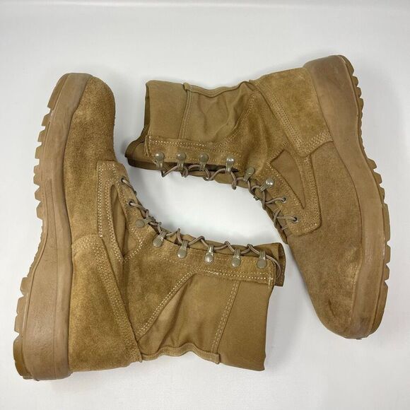 Belleville C390 Hot Weather Military Combat Boots Coyote Leather Mens 12.5 N main image 9